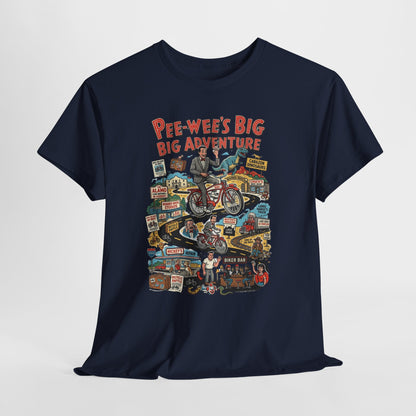 Pee-wee’s Epic Road Trip: A Collage of Adventure Graphic Tee