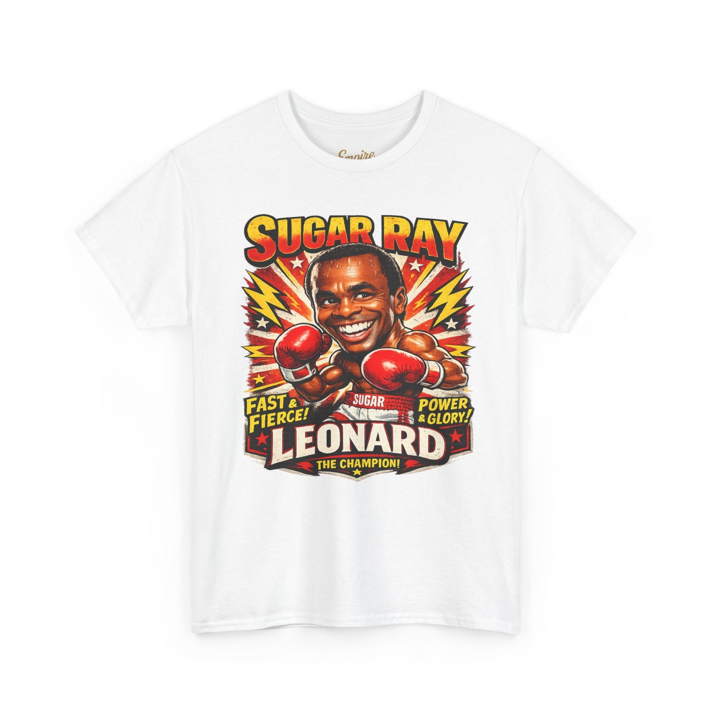 Vintage Boxing Champion Tee – “Sugar Ray Leonard” Graphic Shirt