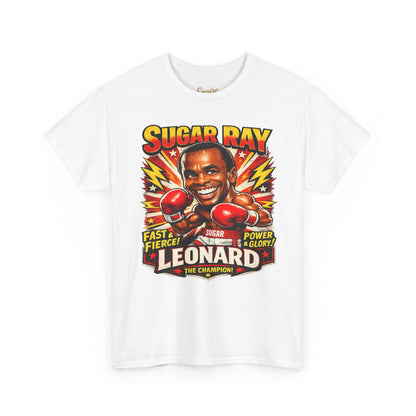 Vintage Boxing Champion Tee – “Sugar Ray Leonard” Graphic Shirt