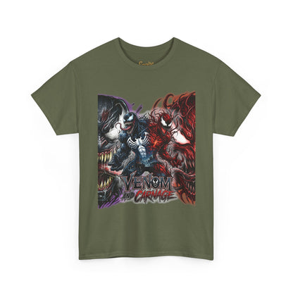 Venom vs Carnage Graphic Tee - Comic Movie Villains Shirt