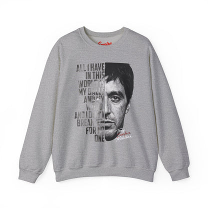 Tony Montana Crewneck Sweatshirt — Scarface Quote Graphic
