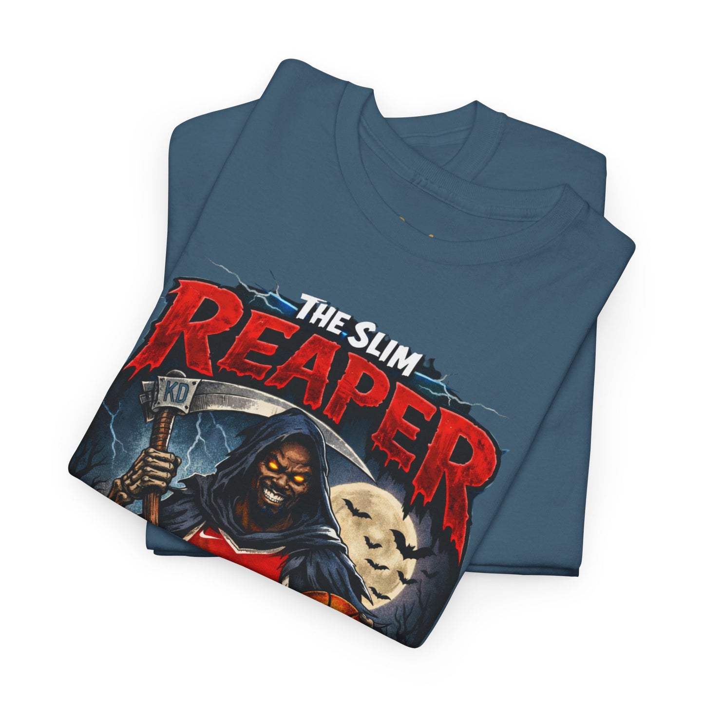 Grim Reaper Basketball Tee — "The Slim Reaper" Graphic T-Shirt