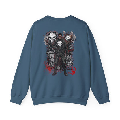 Punisher Graphic Crewneck Sweatshirt — Frank Castle Skull Design