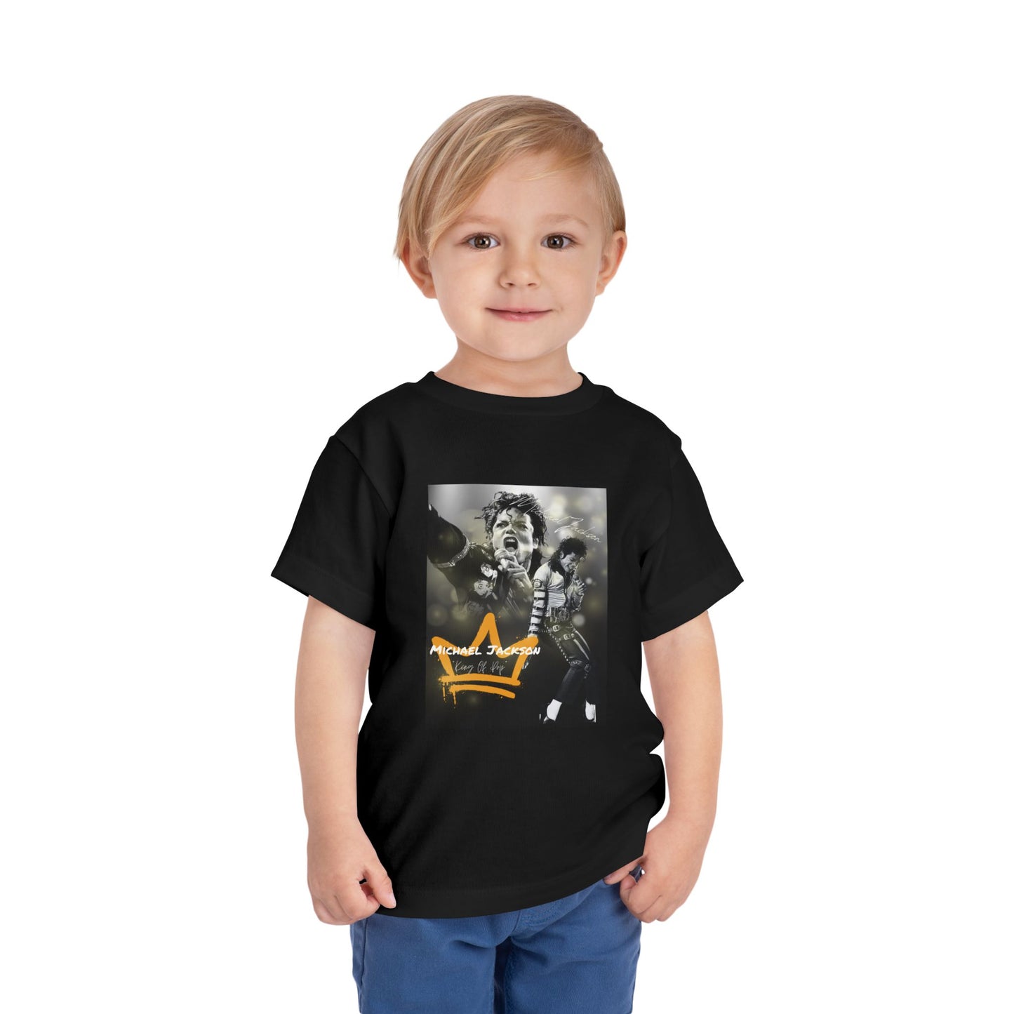 Toddler Short Sleeve Tee with Crown Design - Cool Kids T-Shirt, Unique Gift, Birthday Outfit, Everyday Wear, Explore Fashion