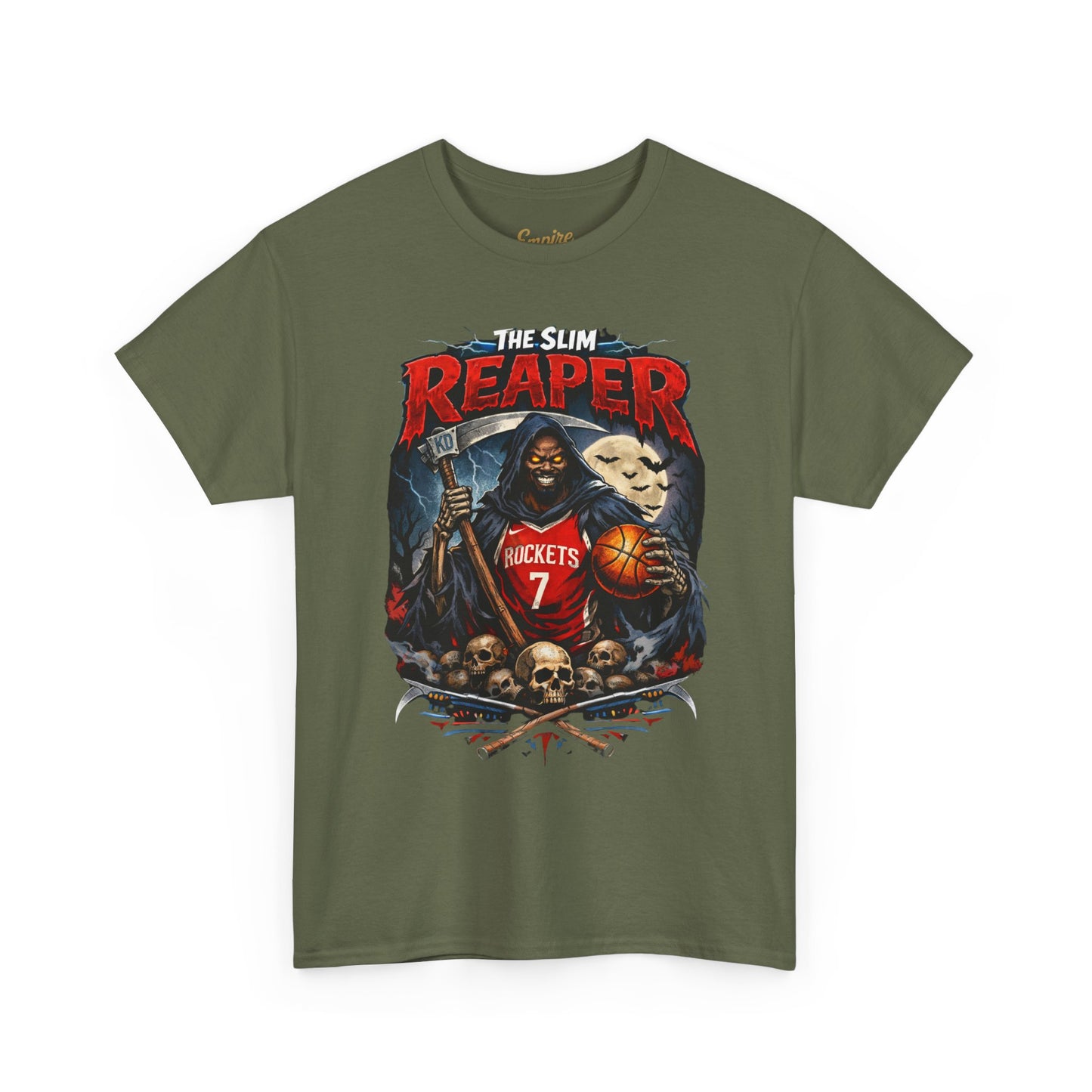 Grim Reaper Basketball Tee — "The Slim Reaper" Graphic T-Shirt