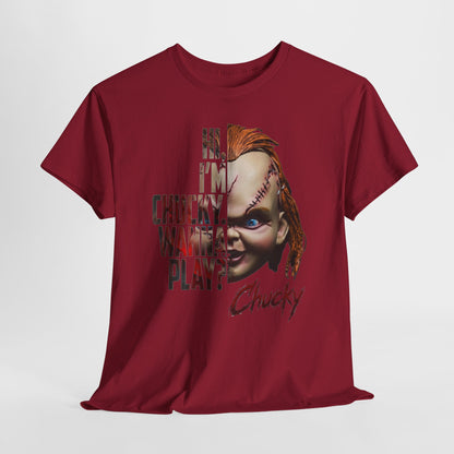 Chucky "Hi, I’m Chucky. Wanna Play?" Graphic Tee