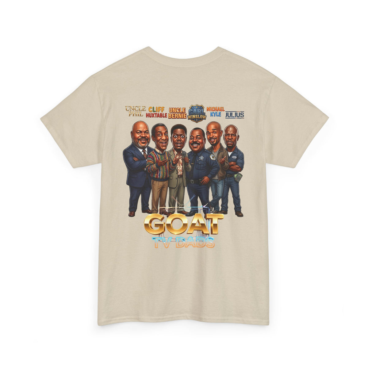 GOAT TV Dads T-Shirt — Caricature TV Fathers Reunion Tee