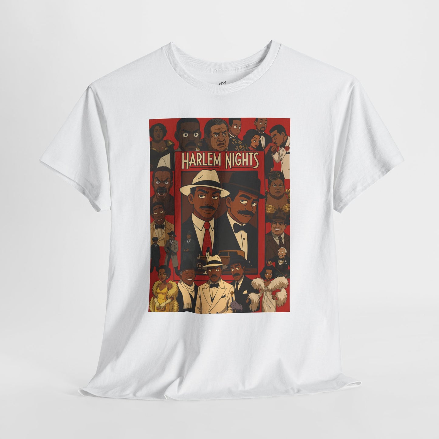 Harlem Nights Unisex Heavy Cotton Tee - Vintage Style Graphic T-Shirt for Movie Lovers