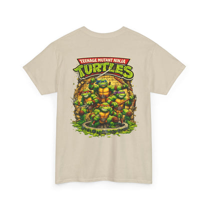 Teenage Mutant Ninja Turtles Graphic Tee — Retro TMNT Logo & Group Back Print