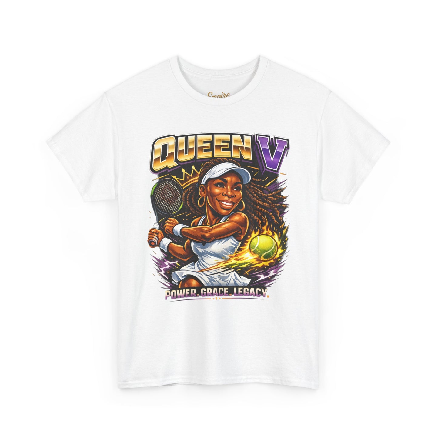 Queen V Tennis Tee — "Queen V" Venus Williams Tribute Shirt