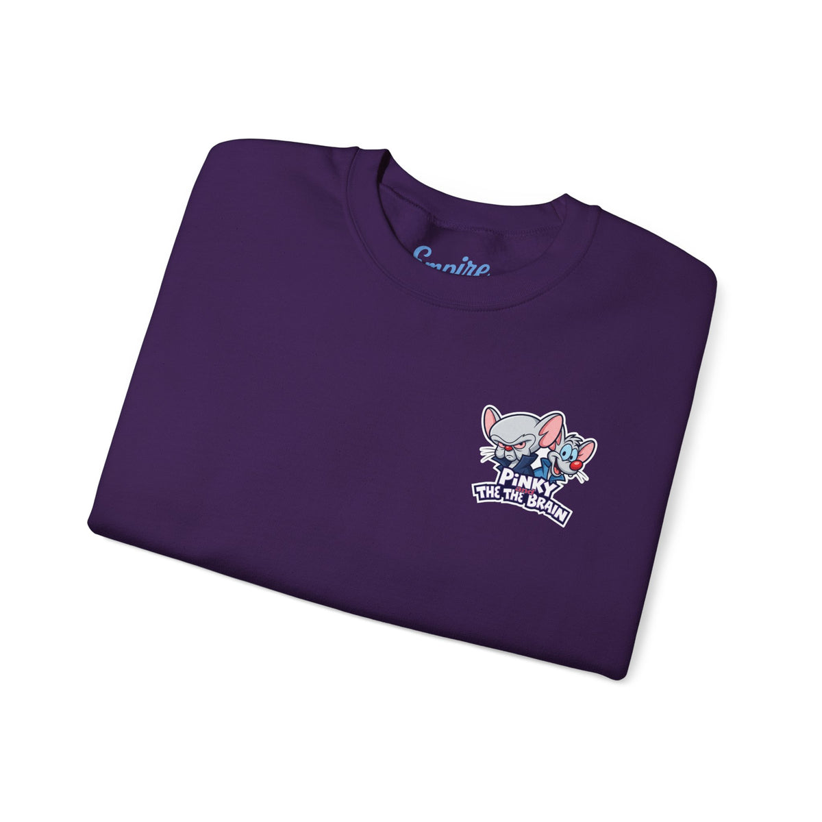 Pinky and the Brain Crewneck Sweatshirt - 'Time to Take Over the World' Graphic
