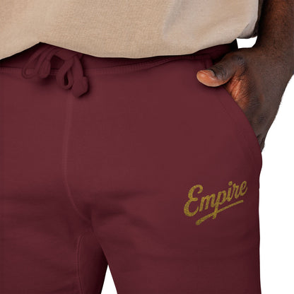 EMPIRE Unisex Fleece Sweatpants with Embroidered Design
