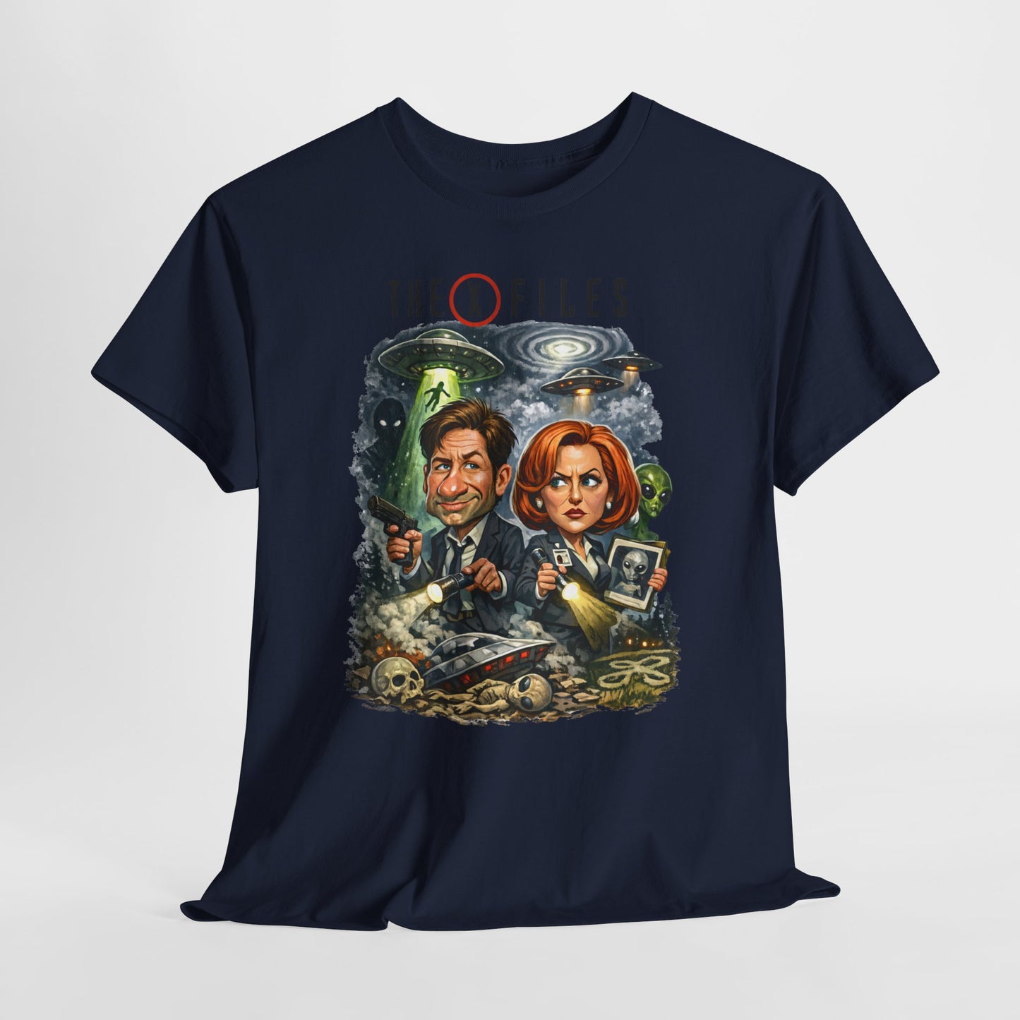 Sci‑Fi Detective Tee — The X Files Artwork Graphic T‑Shirt