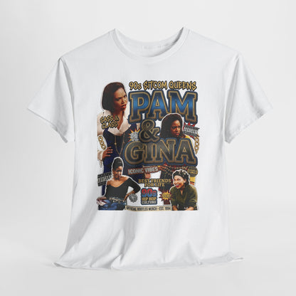 Pam & Gina Throwback Collage T-Shirt — 90s TV Queens Graphic Tee