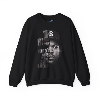 Boyz N the Hood Doughboy Sweatshirt — Half-Face Portrait with 'They Don't Know' Quote