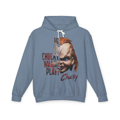 Chucky “Hi, I’m Chucky, Wanna Play?” Horror Movie Hoodie
