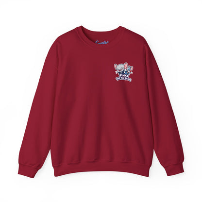 Pinky and the Brain Crewneck Sweatshirt - 'Time to Take Over the World' Graphic