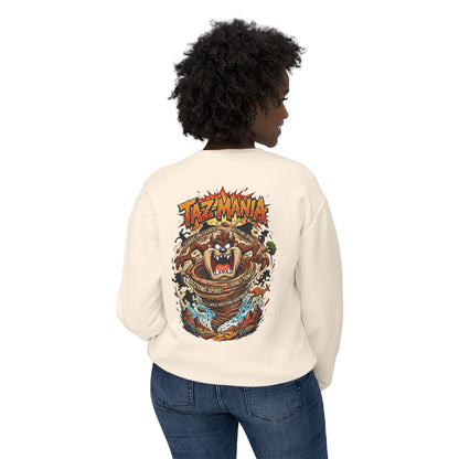 Taz Mania Crewneck Sweatshirt – Retro Cartoon Graphic Pullover