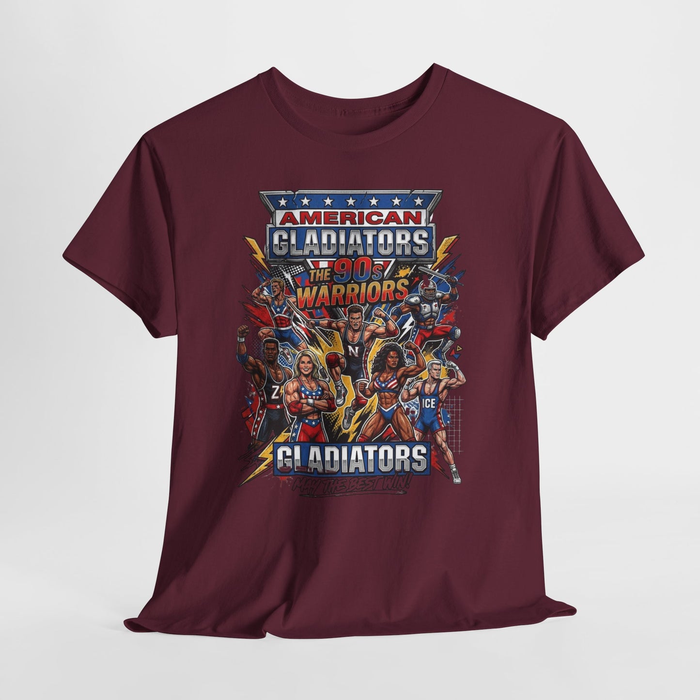 American Gladiators Retro Graphic Tee — Warriors Coliseum Design