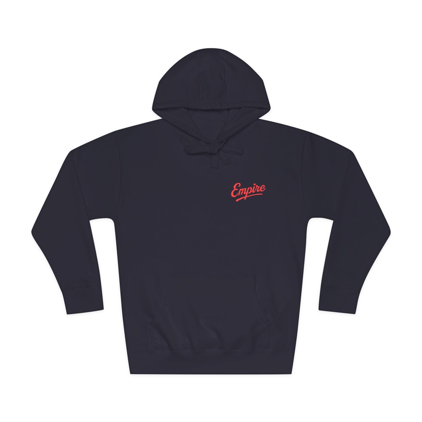 Empire Signature Embroidered Hoodie — Minimal Fleece with Red 'Empire' Logo