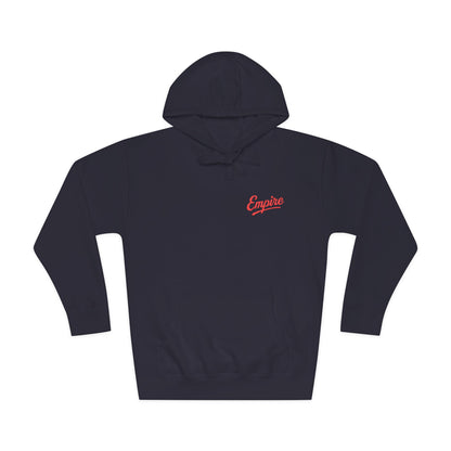 Empire Signature Embroidered Hoodie — Minimal Fleece with Red 'Empire' Logo