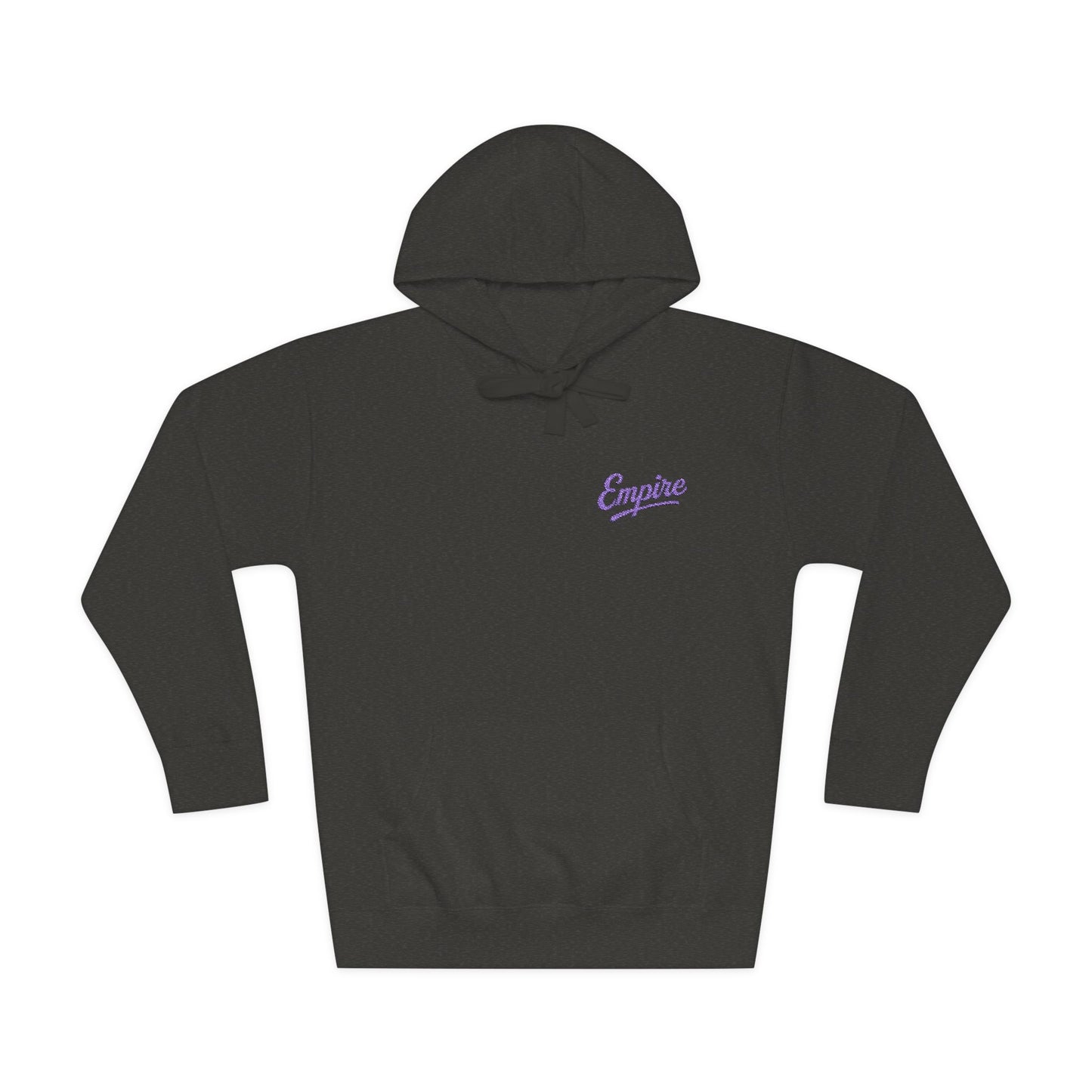 Empire Signature Embroidered Hoodie — Minimal Fleece with Purple 'Empire' Logo