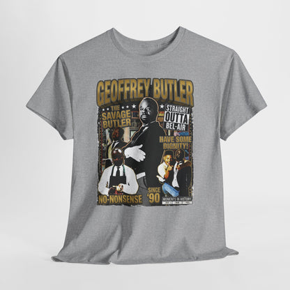 Geoffrey Butler Graphic Tee — "Savage Butler" Vintage Sitcom Tribute T-Shirt