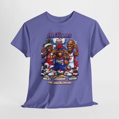 LA Clippers Cartoon Roster Tee — "The Knuckleheads" Team Graphic T-Shirt