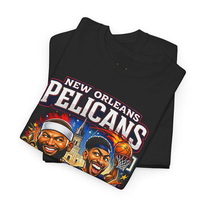 New Orleans Pelicans Basketball T‑Shirt — Boogie Cousins & Anthony Davis Graphic Tee
