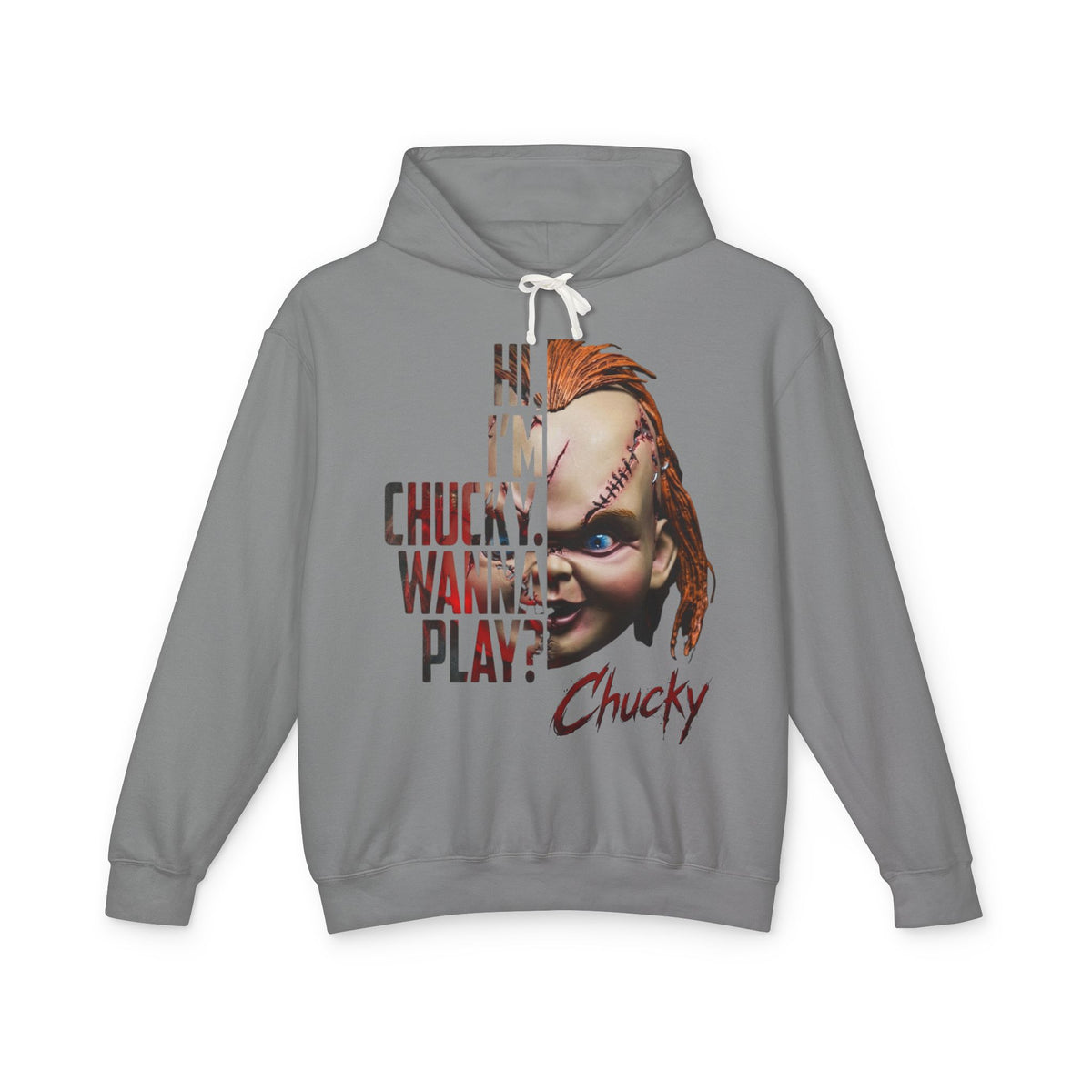 Chucky “Hi, I’m Chucky, Wanna Play?” Horror Movie Hoodie