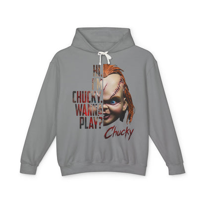 Chucky “Hi, I’m Chucky, Wanna Play?” Horror Movie Hoodie