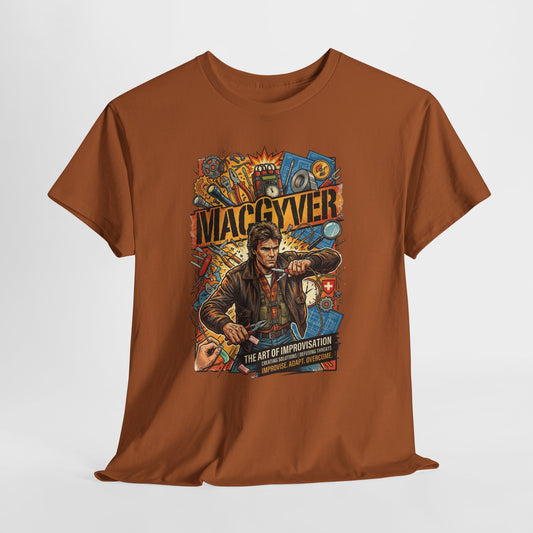 MacGyver Vintage Poster T‑Shirt — Retro TV Show Tee with “MacGyver” Graphic