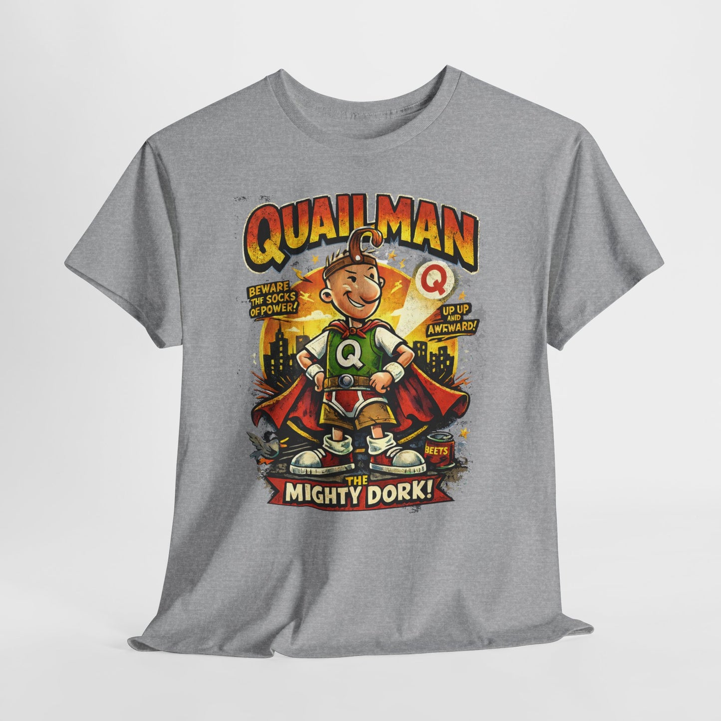 Quailman Mighty Dork T-Shirt — Retro Cartoon Graphic Tee