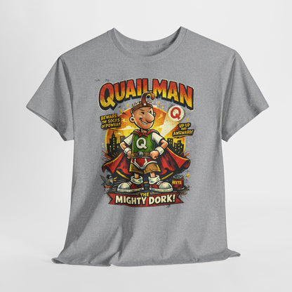 Quailman Mighty Dork T-Shirt — Retro Cartoon Graphic Tee