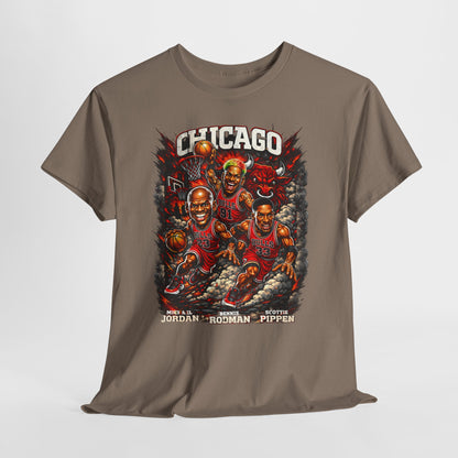 Chicago Bulls Retro Players Graphic Tee — Vintage Basketball Team Shirt