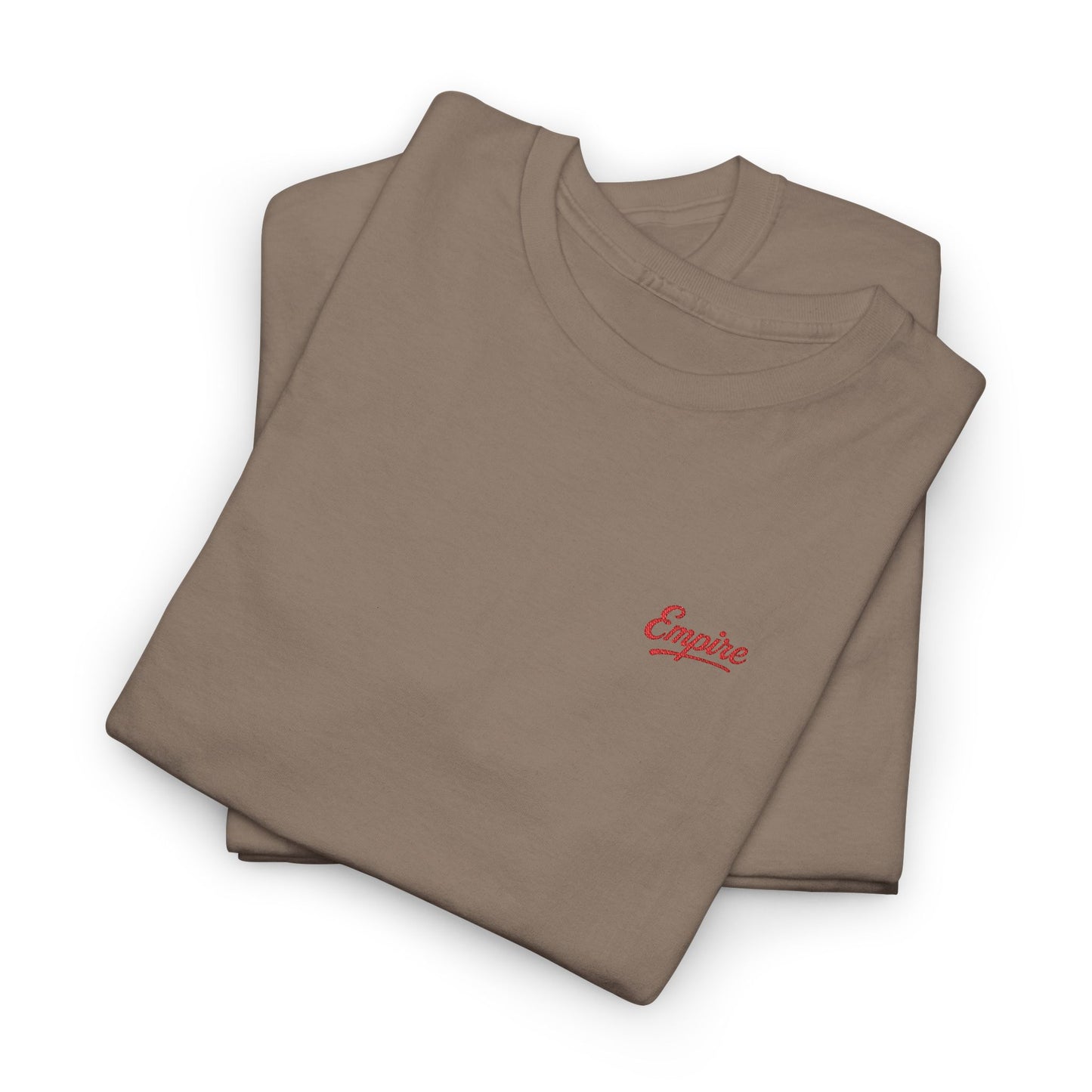 Signature Embroidered Empire Red Chest Logo T-Shirt