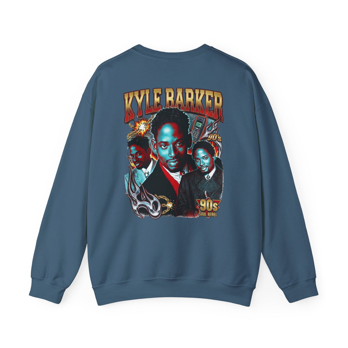 Crewneck Sweatshirt — 'Kyle Barker 90s' Vintage TV Sitcom Tribute Graphic