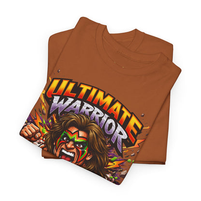 Ultimate Warrior Graphic Tee — Retro Wrestling Mascot T-Shirt