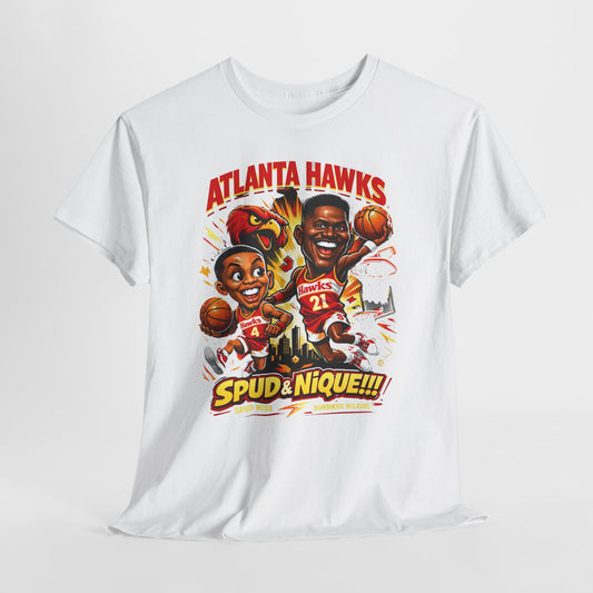 Atlanta Hawks 'Spud & Nique' Graphic Tee — Retro Basketball Fans Shirt