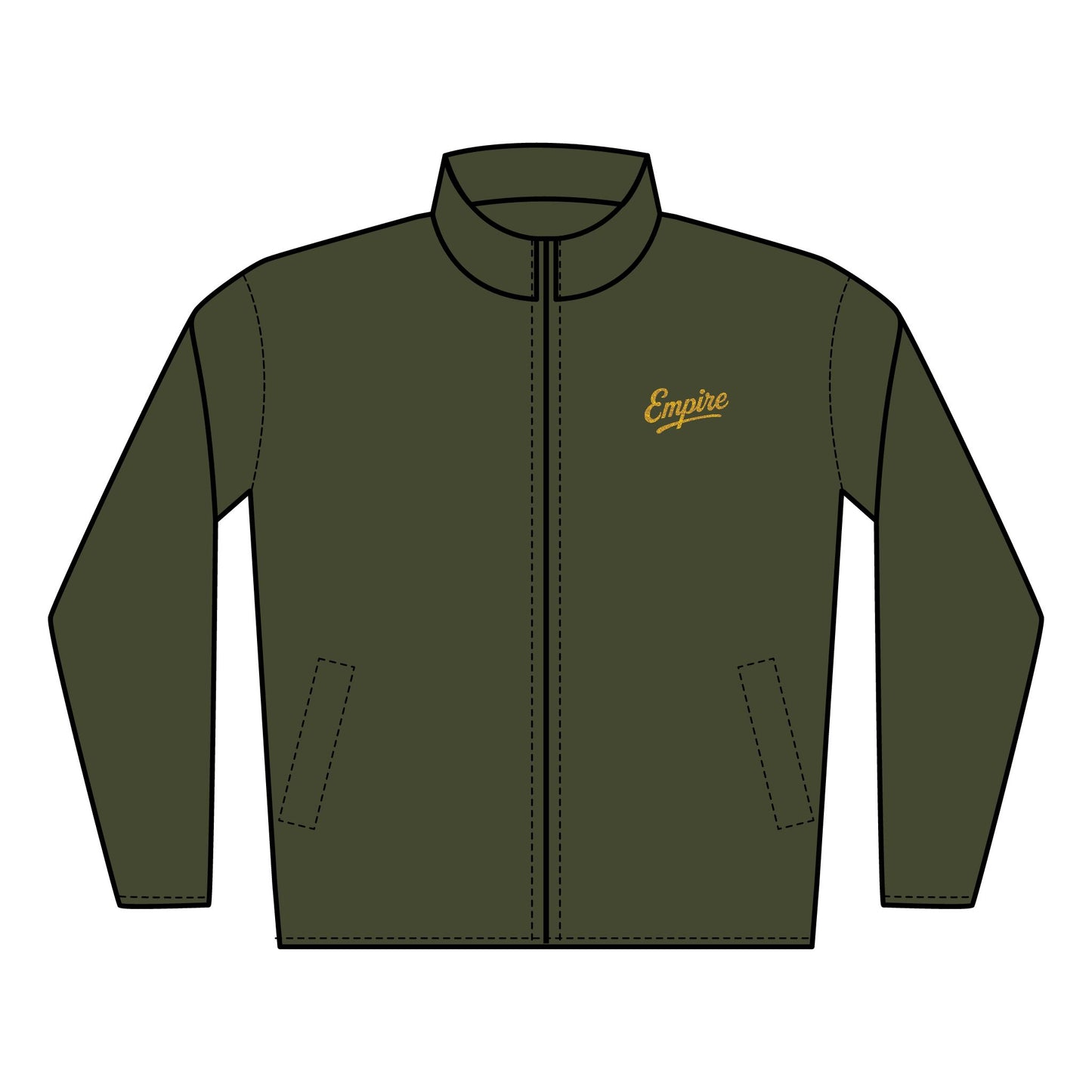Unisex Quilted Full-Zip Jacket with Embroidered 'Empire'