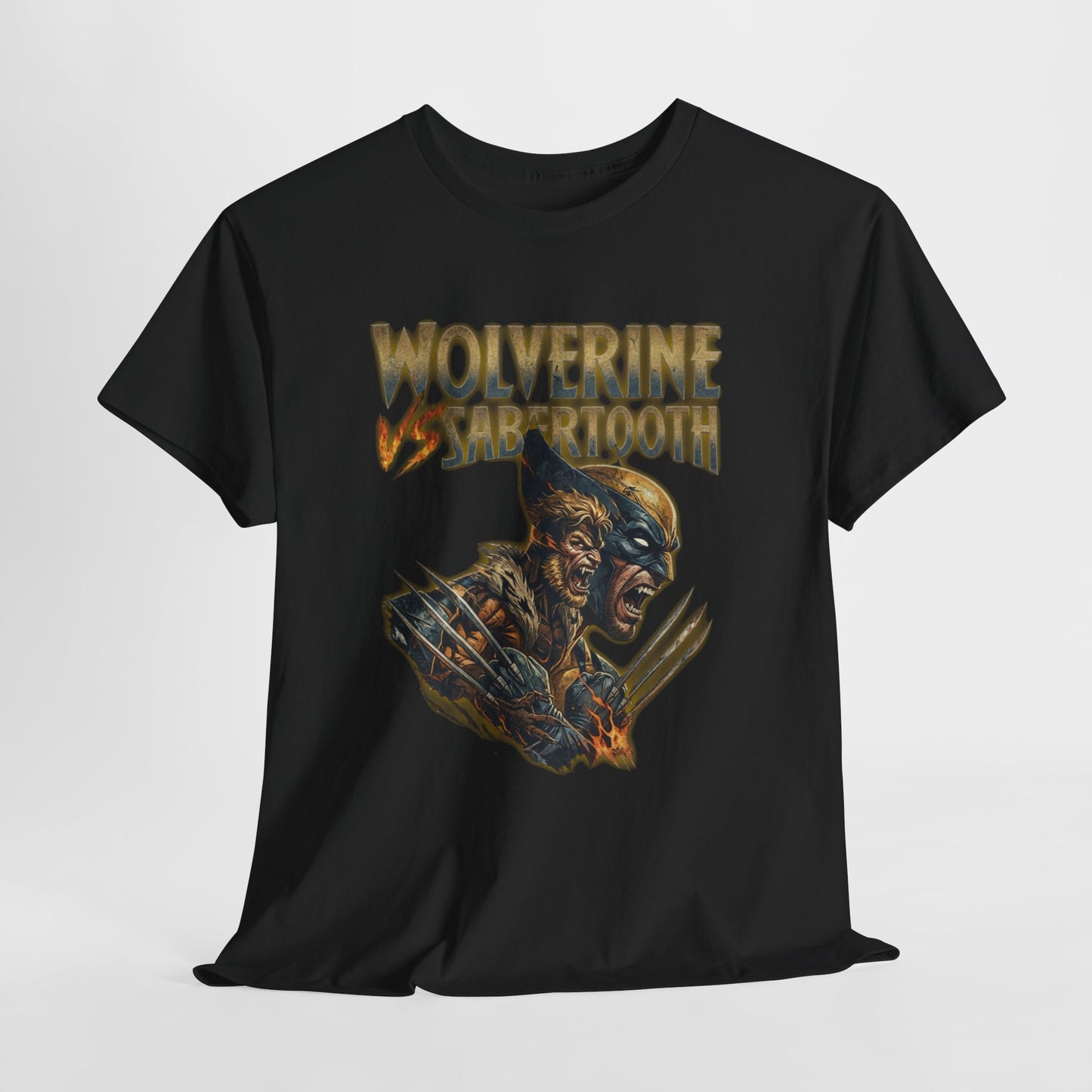 Wolverine vs Sabretooth Tee — Vintage Comic Battle Graphic T-Shirt
