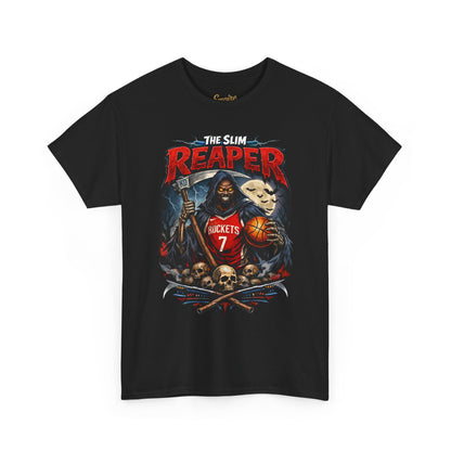 Grim Reaper Basketball Tee — "The Slim Reaper" Graphic T-Shirt