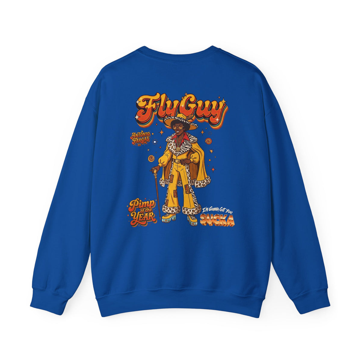 Fly Guy "Pimp Of The Year" Vintage Streetwear Crewneck Sweatshirt