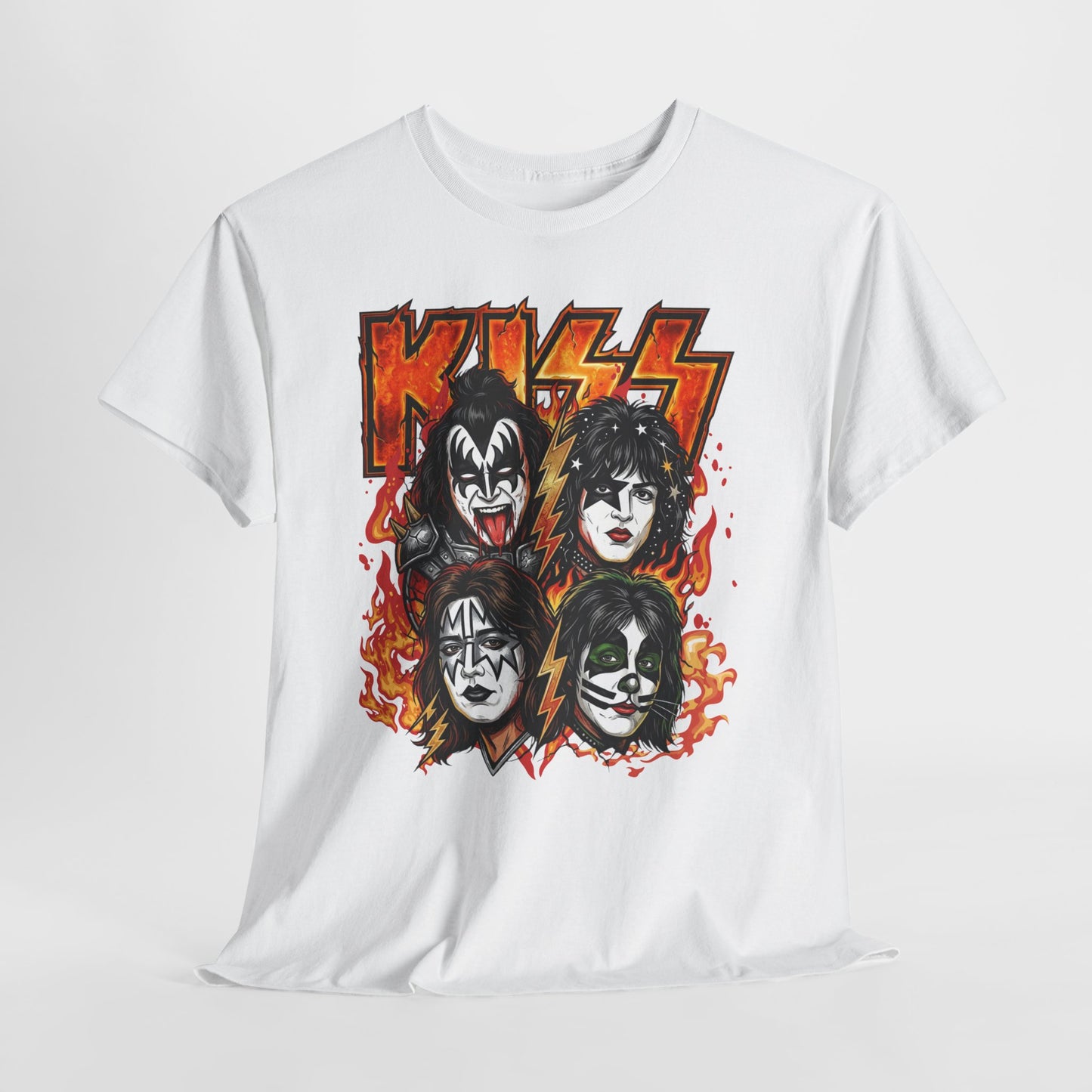 Rock Band Flames Graphic Tee