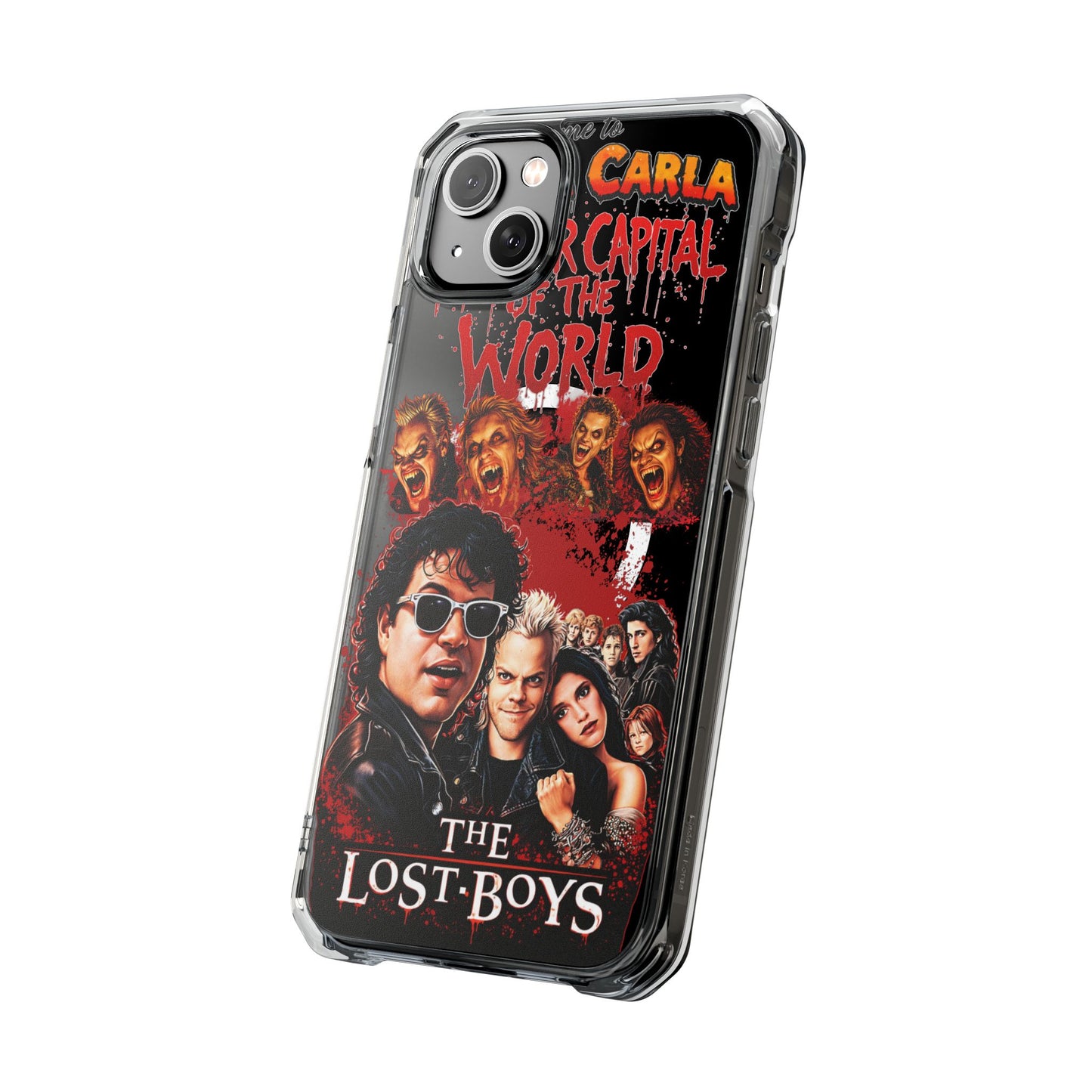 The Lost Boys Clear Magnetic Phone Case – Retro Vampire Movie Collage