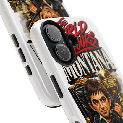 Tony Montana "The World Is Yours" Vintage Caricature Tough Phone Case