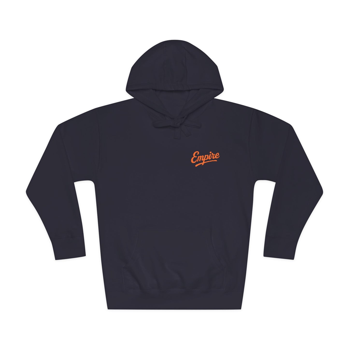 Empire Signature Embroidered Hoodie — Minimal Fleece with Orange 'Empire' Logo