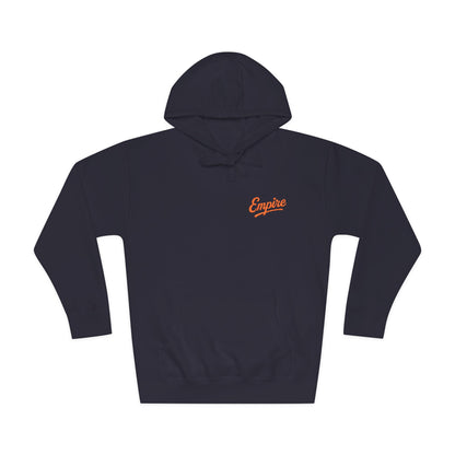 Empire Signature Embroidered Hoodie — Minimal Fleece with Orange 'Empire' Logo