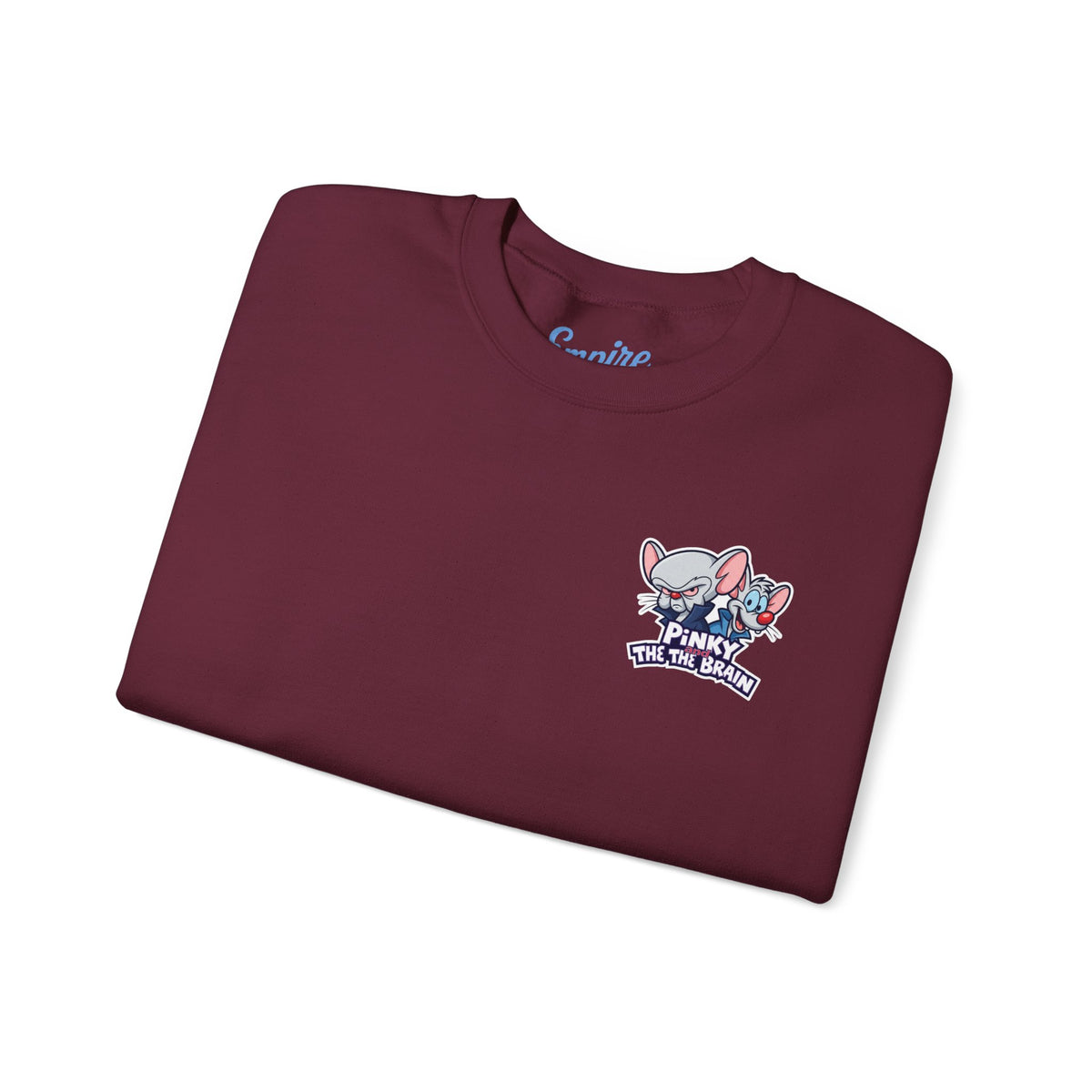 Pinky and the Brain Crewneck Sweatshirt - 'Time to Take Over the World' Graphic