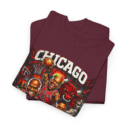 Chicago Bulls Retro Players Graphic Tee — Vintage Basketball Team Shirt